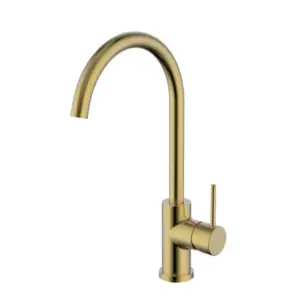 Bellavista Hali Gooseneck Sink Mixer - Brushed Gold