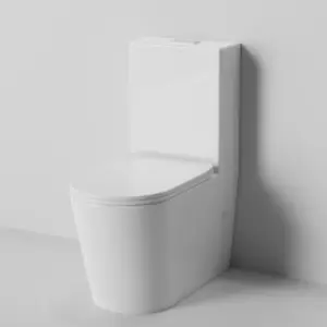 Mezo Rimless Back to Wall Toilet - White