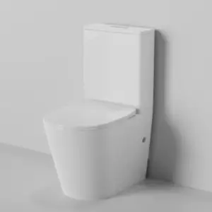 Zero Extra High Rimless WhirlPool Flushing Back to Wall Toilet Suite - White