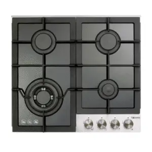 Technika 60cm Black Glass Gas Cooktop - TGC6GWBGFS