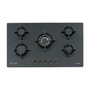 Technika 90cm Black Glass Gas Cooktop - H950STBGFPRO