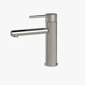 Tiara Short Basin Mixer - Brushed Nickel - WT 7501