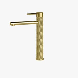 Tiara Tower Basin Mixer - Brushed Brass  - WT7502