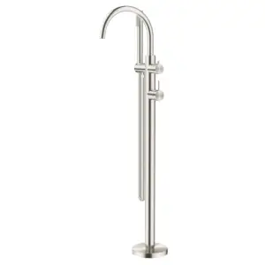 Mica Freestanding Bath Mixer with Hand Shower Brushed Nickel BFMHS5BN