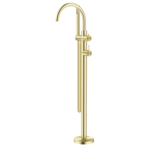 Mica Freestanding Bath Mixer with Hand Shower French Gold - BFMHS5FG