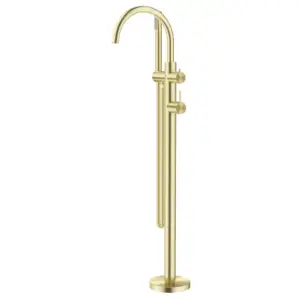 Mica Freestanding Bath Mixer with Hand Shower French Gold - BFMHS5FG
