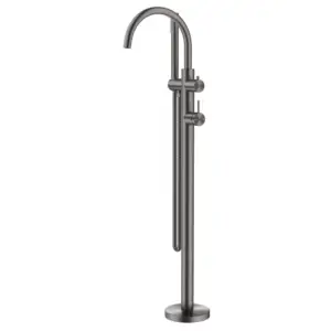 Mica Freestanding Bath Mixer with Hand Shower Gun Metal - BFMHS5GM