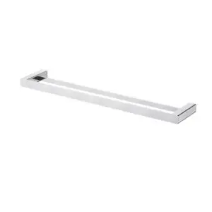 Nova Double Towel Rail 750mm NVA72BC - Brushed Chrome