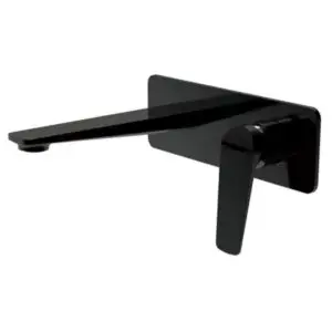 Zevo Wall Basin Mixer Set Z13WBMB - Black