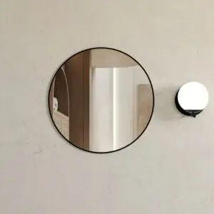 London Matte Black Metal Frame Tuffi Mirror - MFM700B
