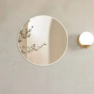 London Matte White Metal Frame Tuffi Mirror - MFM700W