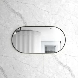 Noosa Matte Black Metal Frame Mirror - Horizontal Or Vertical - MFMO1260B-N