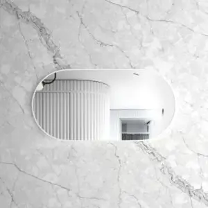 Noosa Matte White Metal Frame Mirror- Horizontal Or Vertical - MFMO1260W