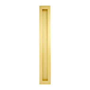 Rectangular Flush Pull 350mm in Satin Brass - 730FP350SB