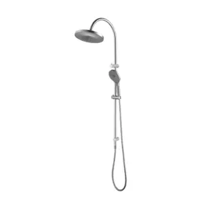 Meca Gooseneck Dual Shower Rail Brushed Nickel - DSH-R-6H-BN