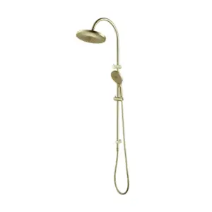 Meca Gooseneck Dual Shower Rail French Gold - DSH-R-6H-FG