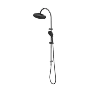 Meca Gooseneck Dual Shower Rail Gun Metal - DSH-R-6H-GM