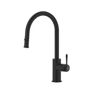 Meca Heritage Pull Out Sink Mixer Black - SM-4-PO-BLK