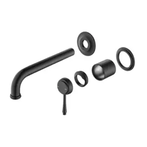 Meca Heritage Wall Spout Combo Trim Kit Only Black - WB-4-2P-BLK-TK