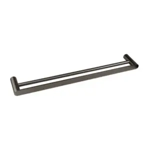 Vetto Double Towel Rail 600mm Gun Metal - IS1712GM
