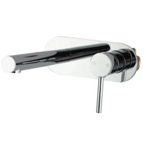 Aquaperla Pino Round Bathtub Basin Wall Mixer With Spout – Chrome