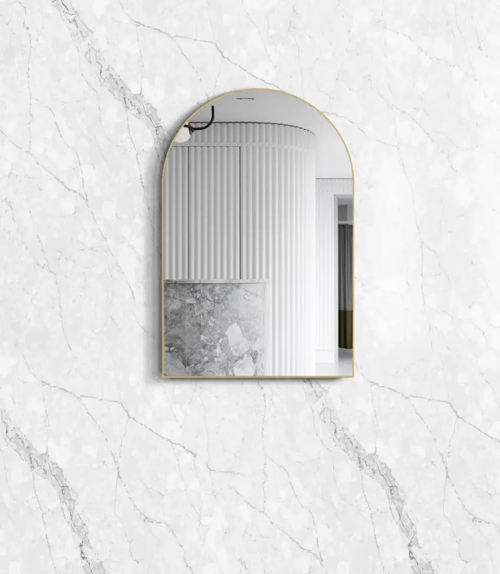 Archie Gold Metal Framed Tuffi Mirror - MFMAR9060G-N