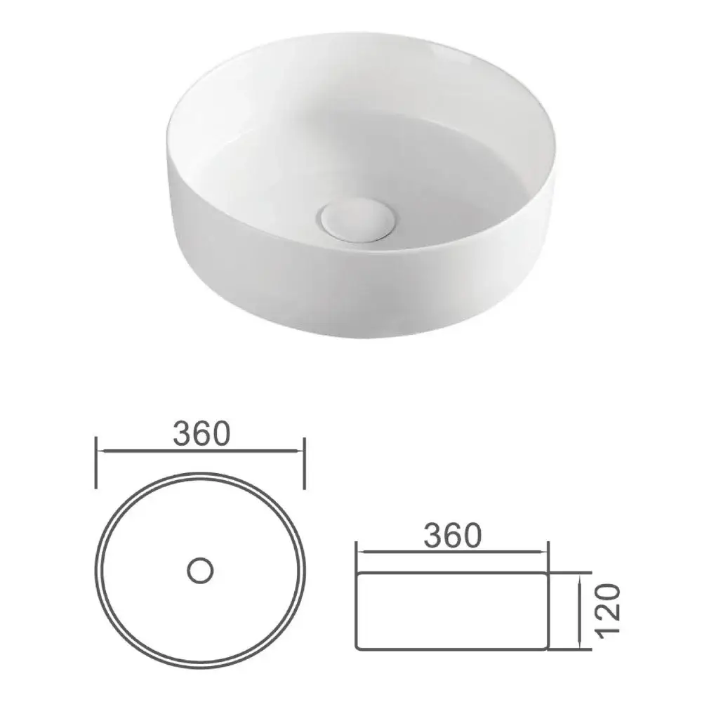 Aulic Dove Above The Counter Basin - Gloss White - Image 2