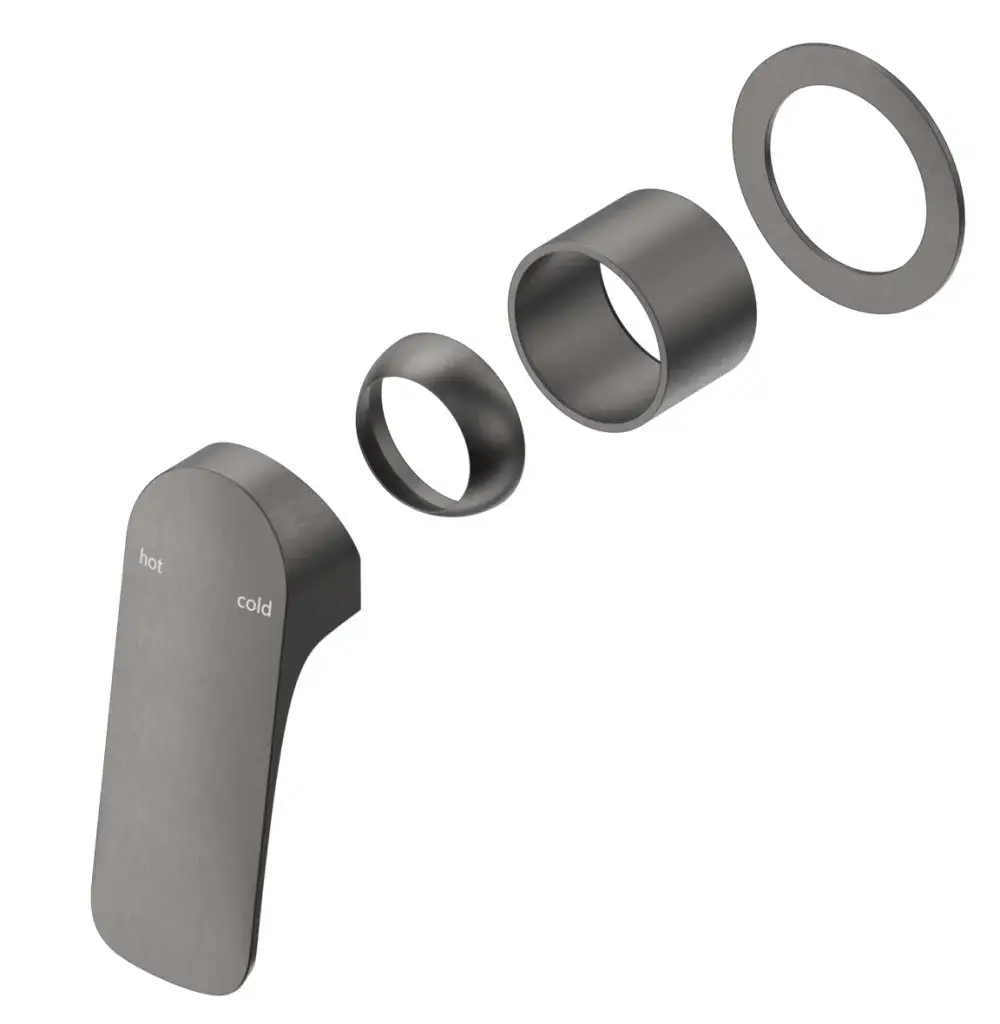 Bellavista Kaza Shower Mixer Round Plate - Gun Metal - Image 4