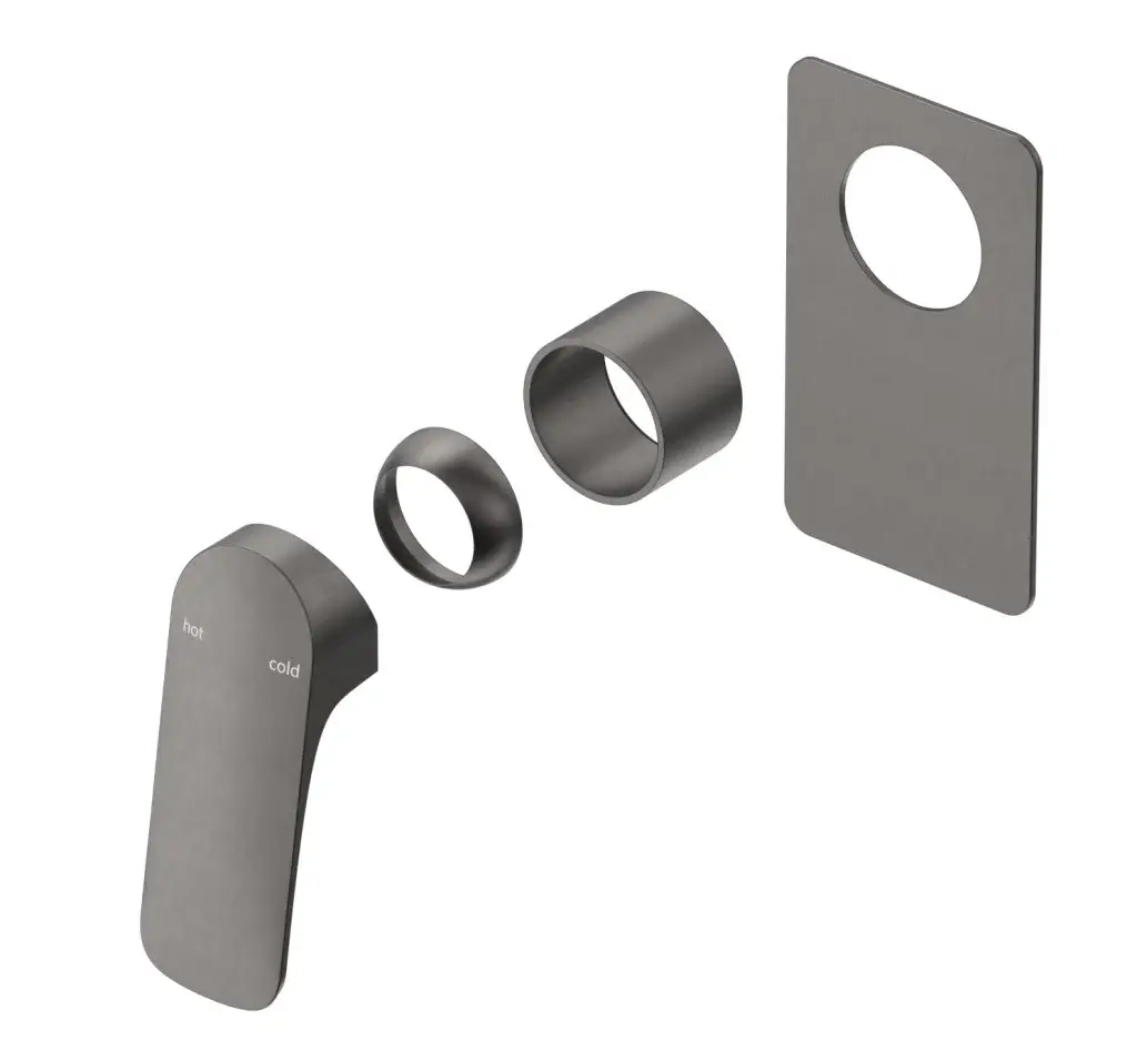 Bellavista Kaza Shower Mixer Square Plate - Gun Metal - Image 4