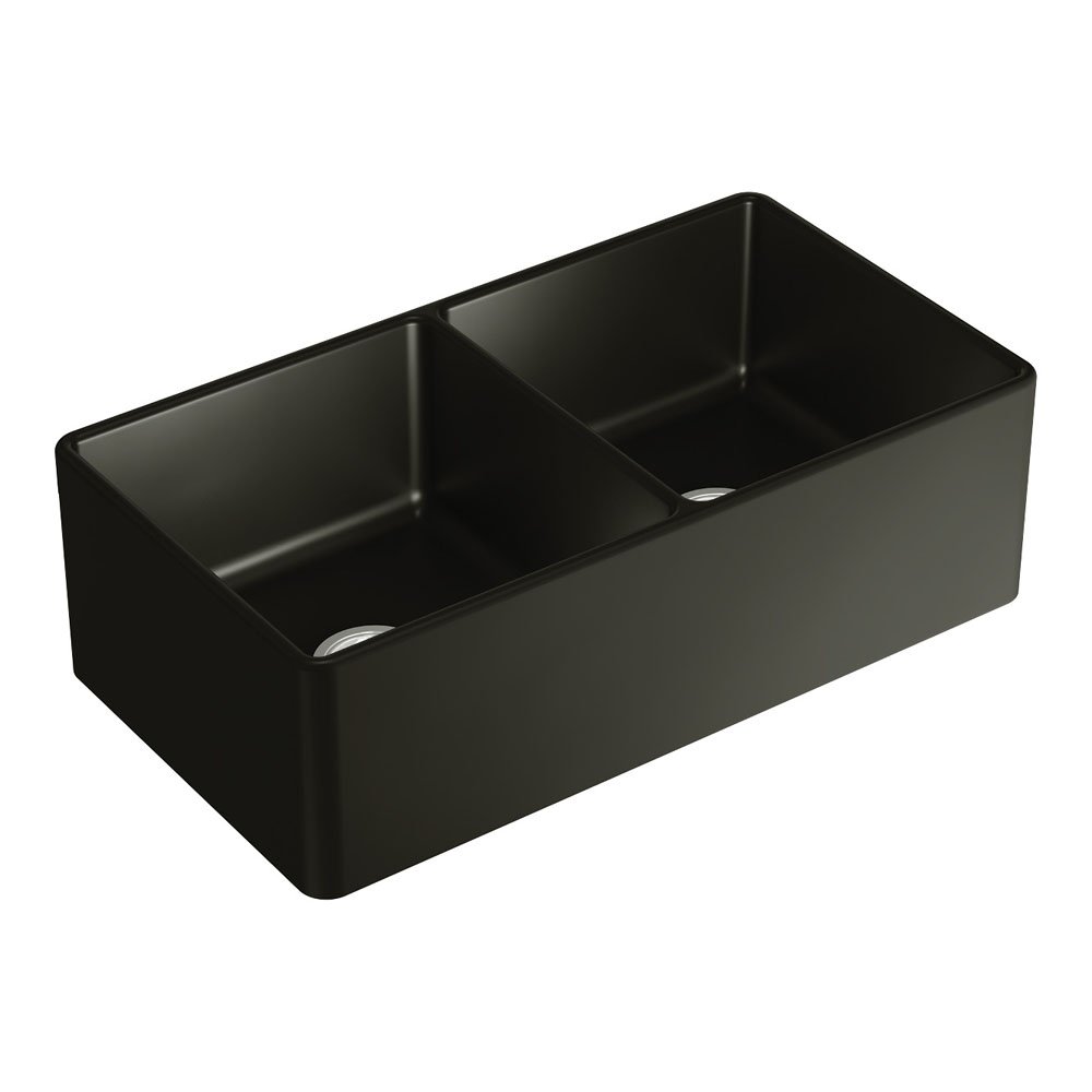 Benson Double Butler Sink Large, Matte Black, 34.5L, 34.5L