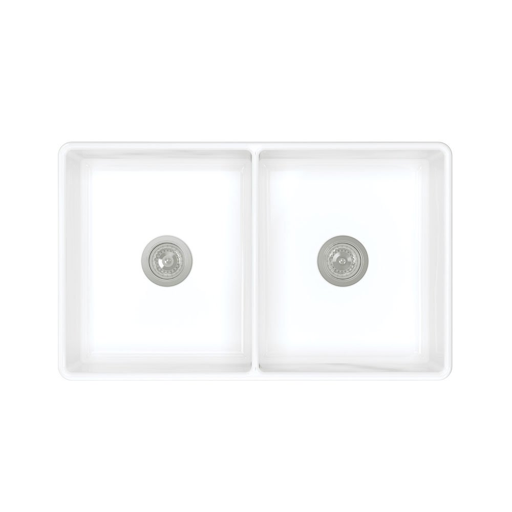 Charlton Double Butler Sink Small, Gloss White, 37L, 37L - Image 4