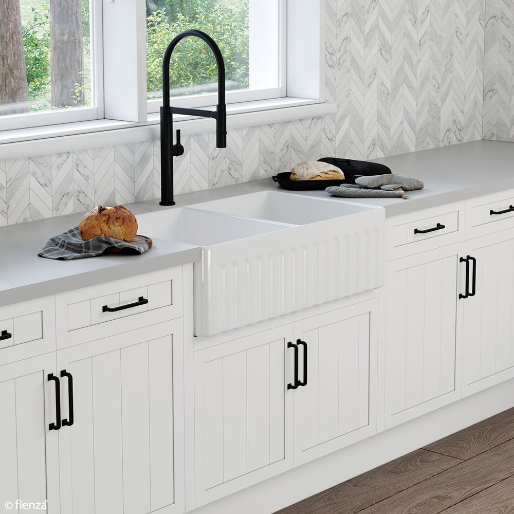 Charlton Double Butler Sink Small, Gloss White, 37L, 37L - Image 5