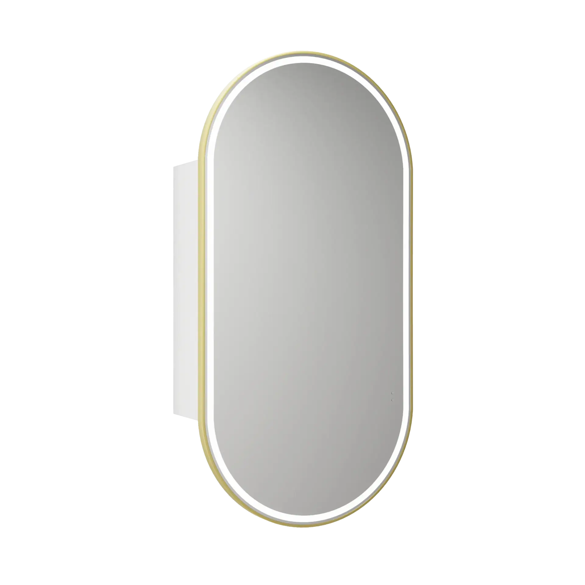 Crystal Full LED Shaving Cabinet - Brushed Gold - Image 2