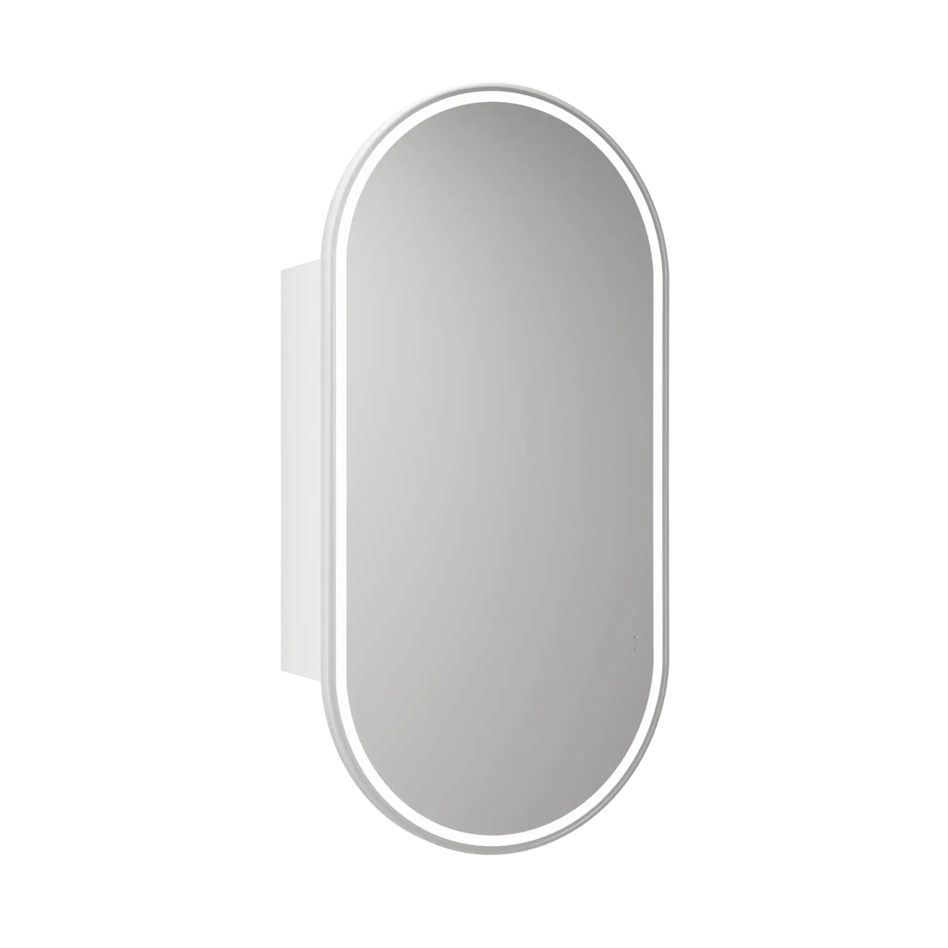 Crystal Full LED Shaving Cabinet - Brushed Nickel - Image 2