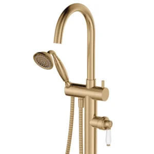 Eleanor Bath Hand Shower With White Handel – PVD Urban Brass