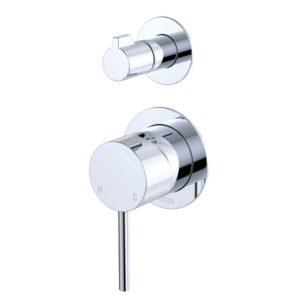 Kaya Wall Diverter Mixer Small Round Plate