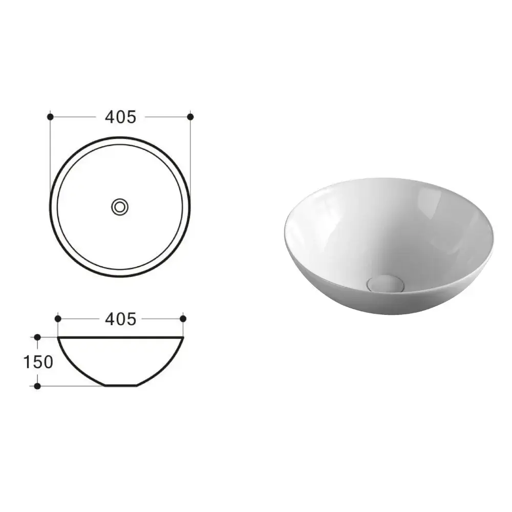 Feinza Nova Above The Counter Basin - White - Image 2