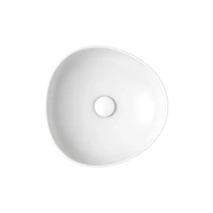 Feinza Pebble Small Above Counter Basin – Gloss White