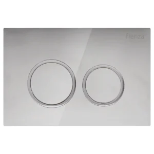 Feinza R&T Round Flush Buttons – Gloss White