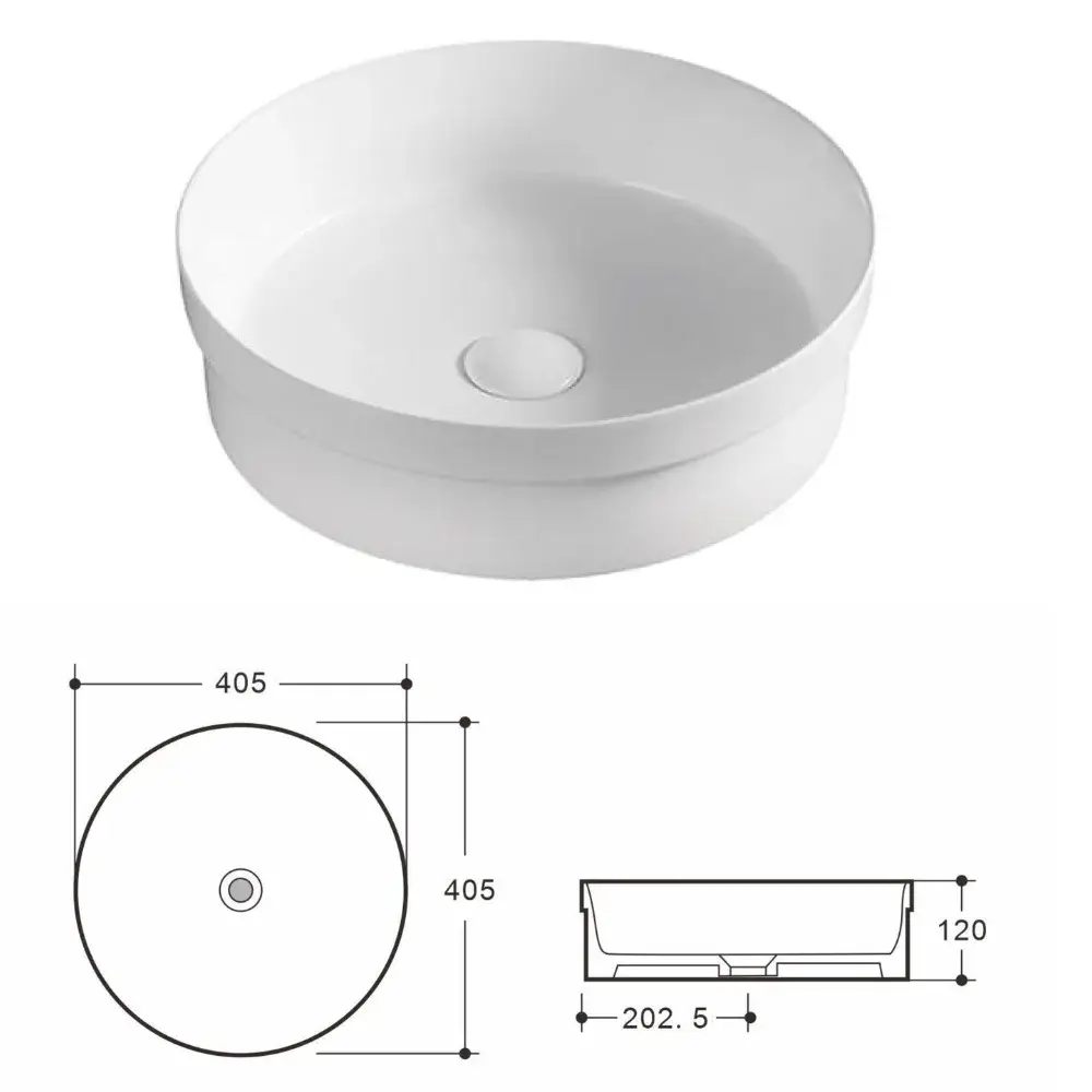 Ostar Semi Inset The Counter Basin - Gloss White Gardinier - Image 3