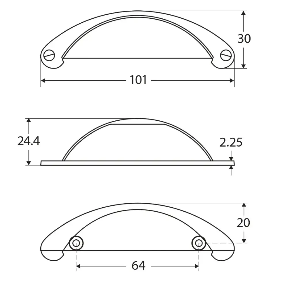 Fienza Hampton Handle - Chrome - Image 3