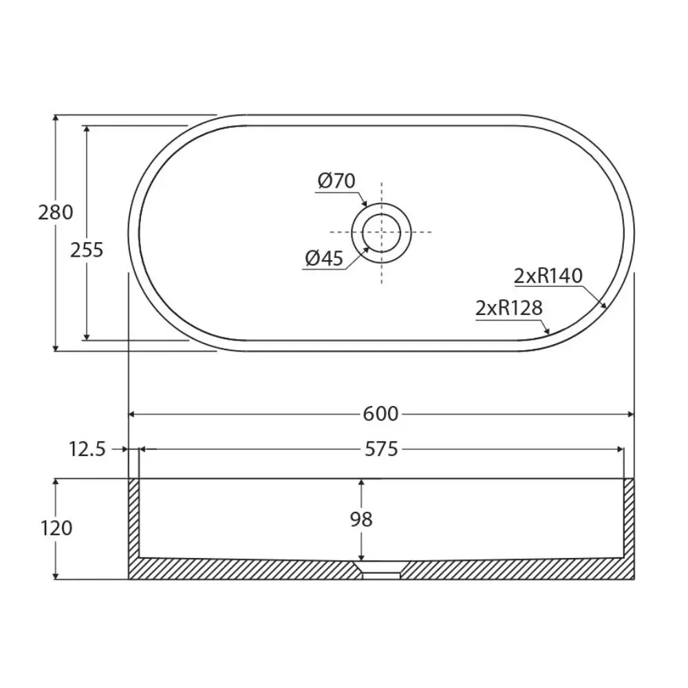 Fienza Jada Pill Concrete Above Counter Basin - Warn Grey - Image 4