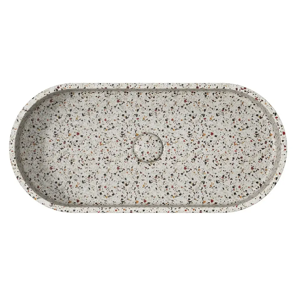 Fienza Jada Pill Concrete Above Counter Basin - Terrazzo - Image 2