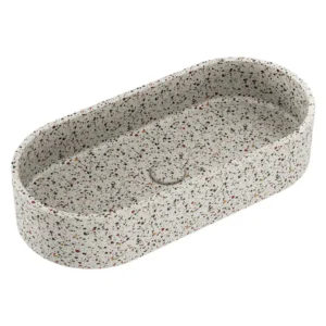Fienza Jada Pill Concrete Above Counter Basin – Terrazzo