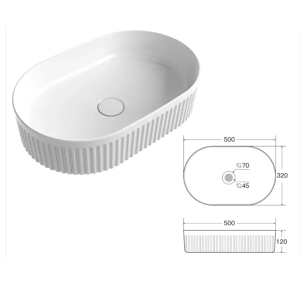 Fienza Lilac Above The Counter Basin Pill - Gloss White - Image 2
