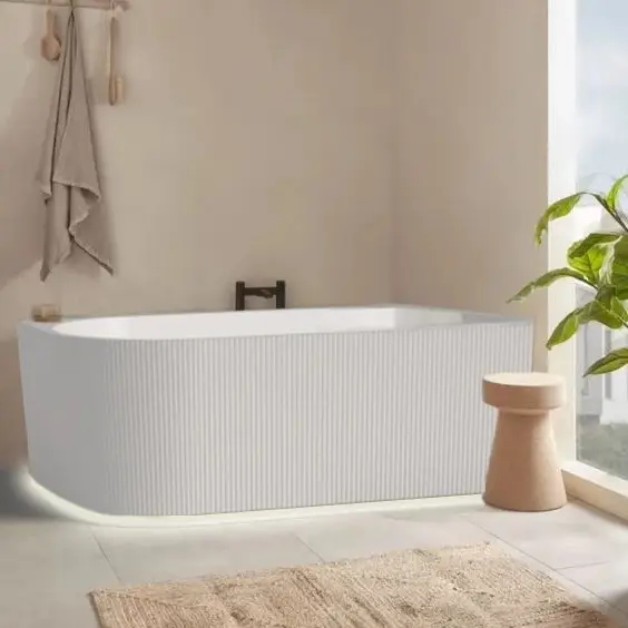 Genova Right Corner Bathtub BTG1700L - White - Image 2