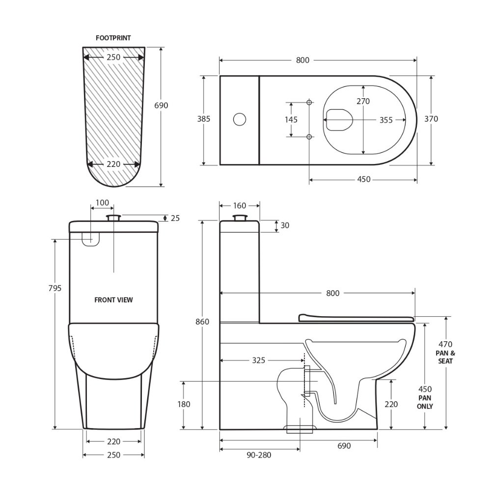 Grey Stella Care Back To Wall Toilet Suite - Image 3
