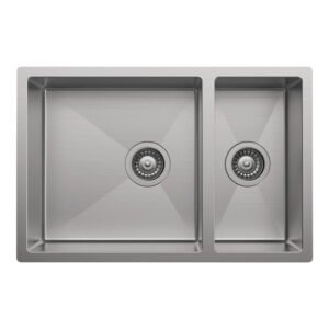 Hana Double Kitchen Sink, Brushed Stainless Steel, 30L,15L