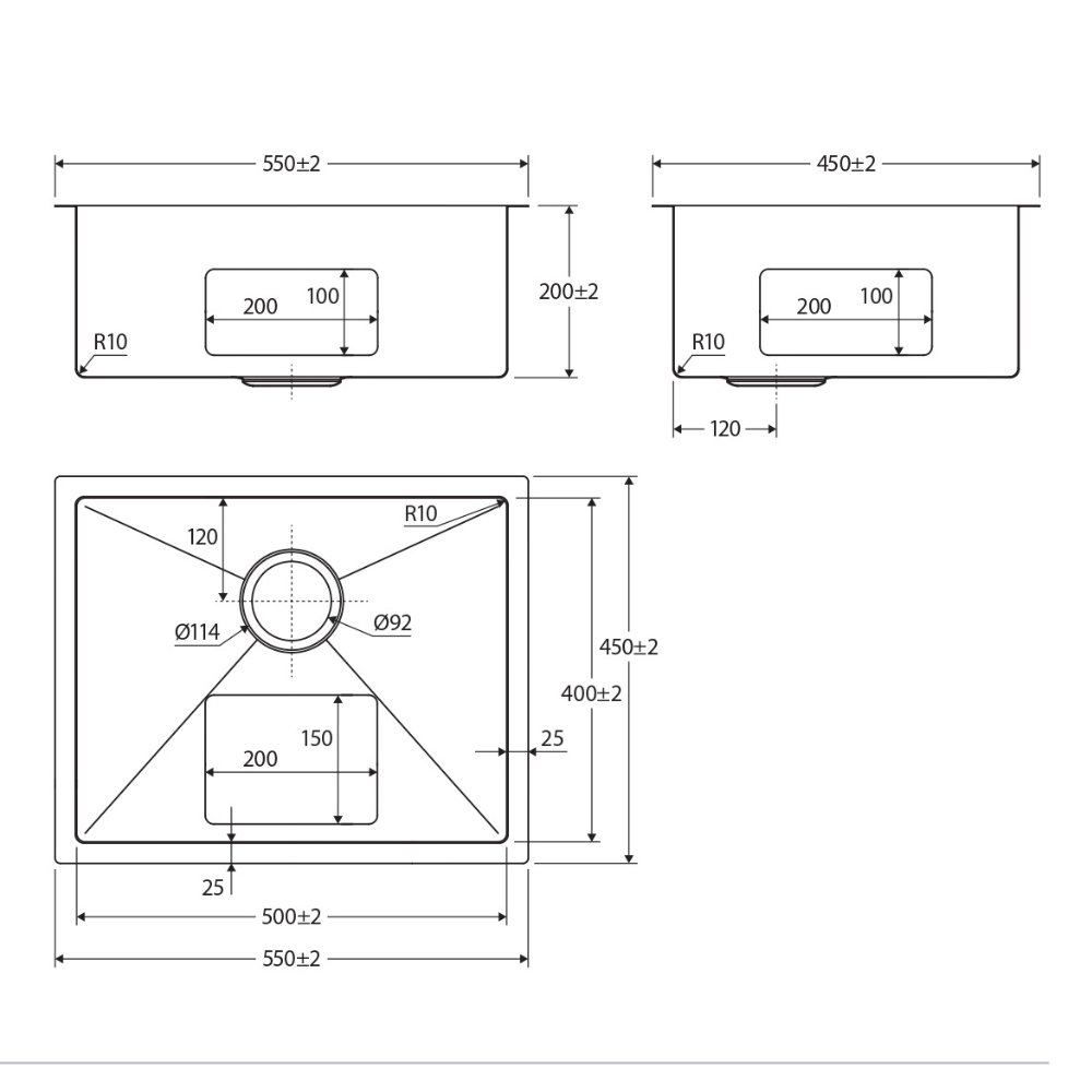 Hana Single Kitchen Sink, 40l - Image 3