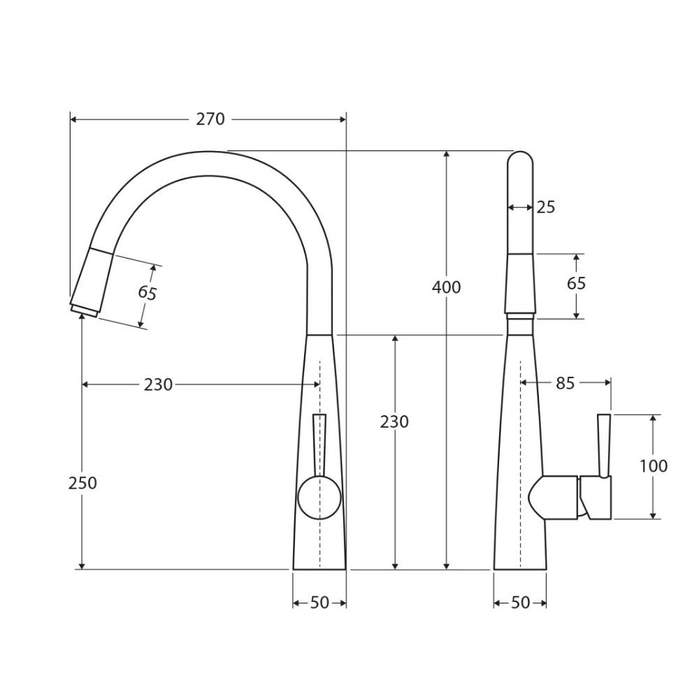 Hustle Deluxe Gooseneck Sink Mixer - Image 4